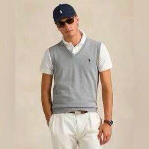 90’s VTG Polo Golf  grey pullover sweater vest 2XLT preppy oldmoney y2k classic